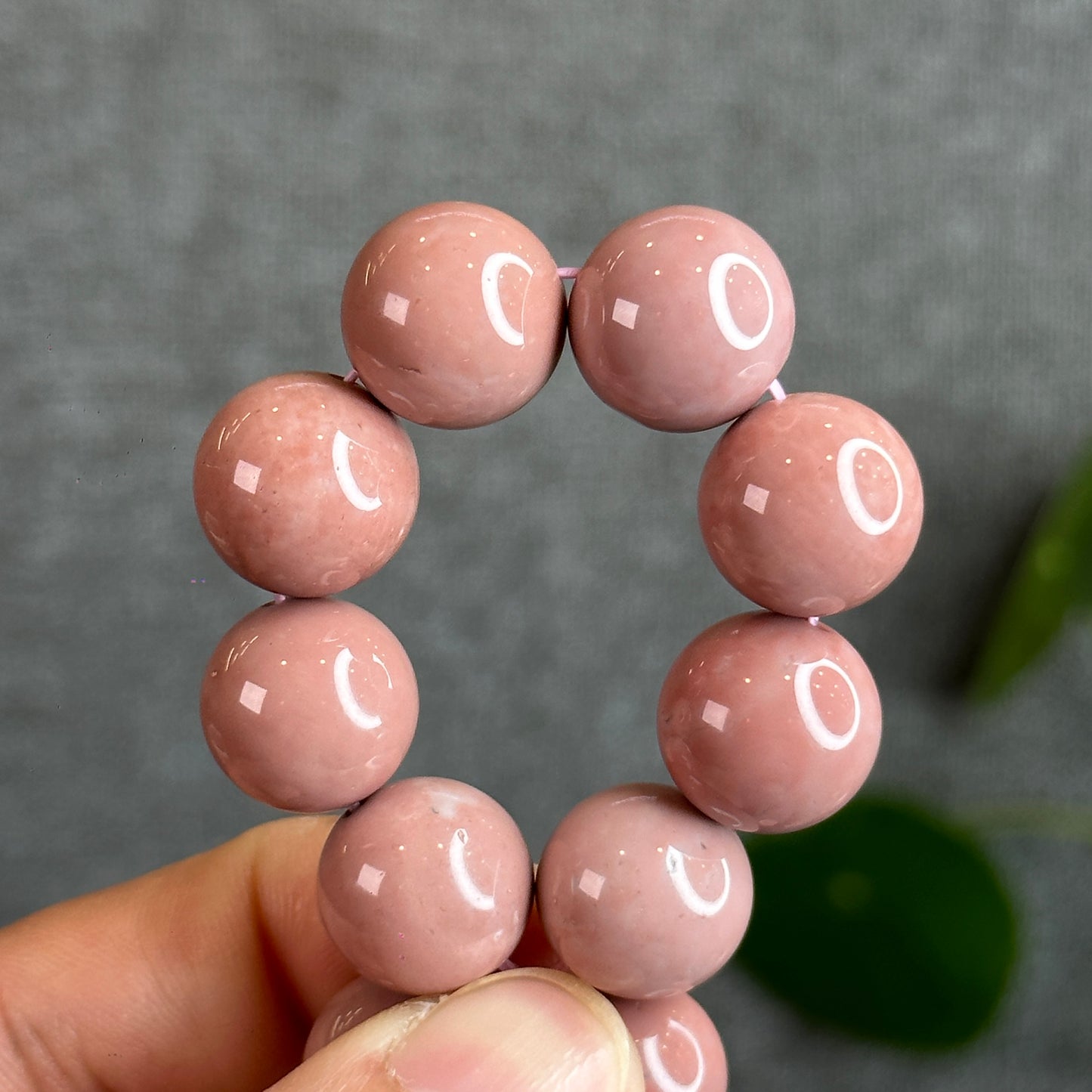 Natural Pink Alashan Agate Size 14 mm