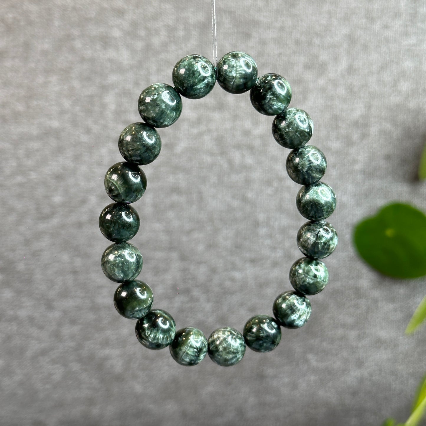 Natural Seraphinite Bracelet Size 12-12.5 mm