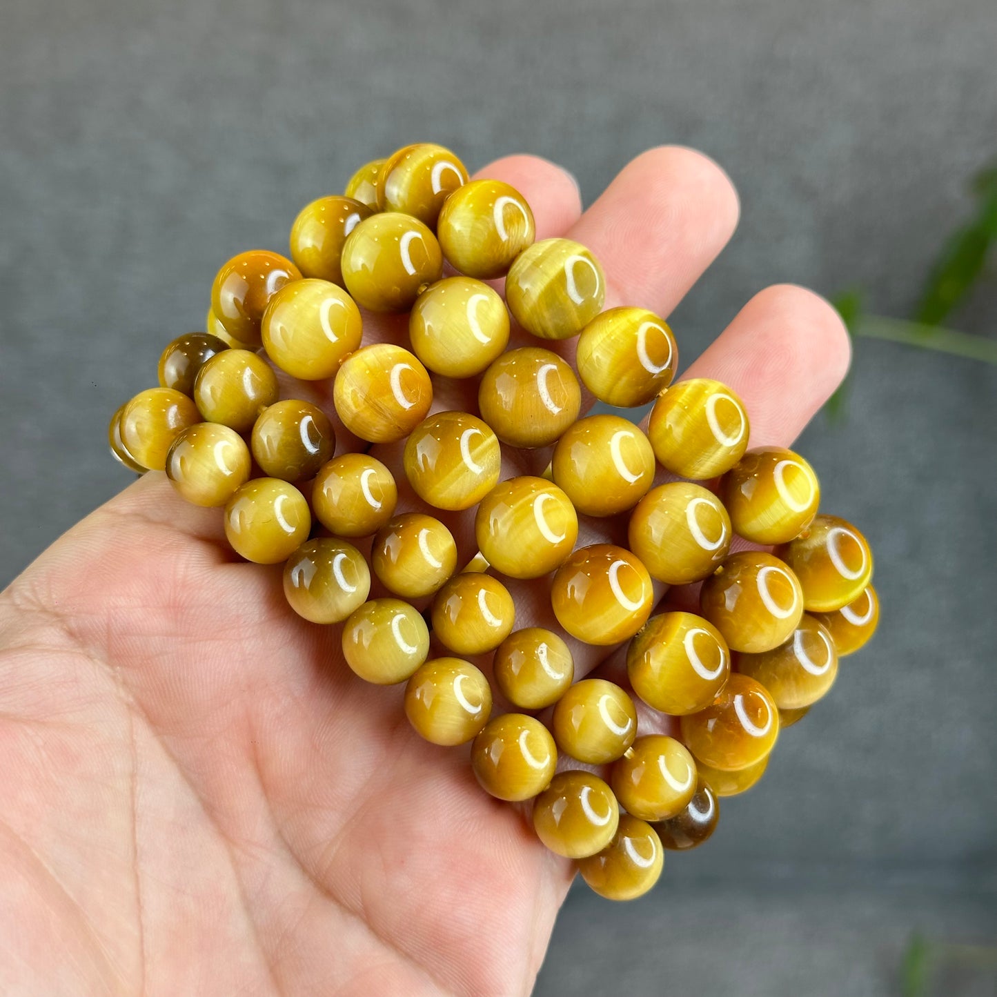 Natural Golden Tiger Eye Bracelet Size 10 mm