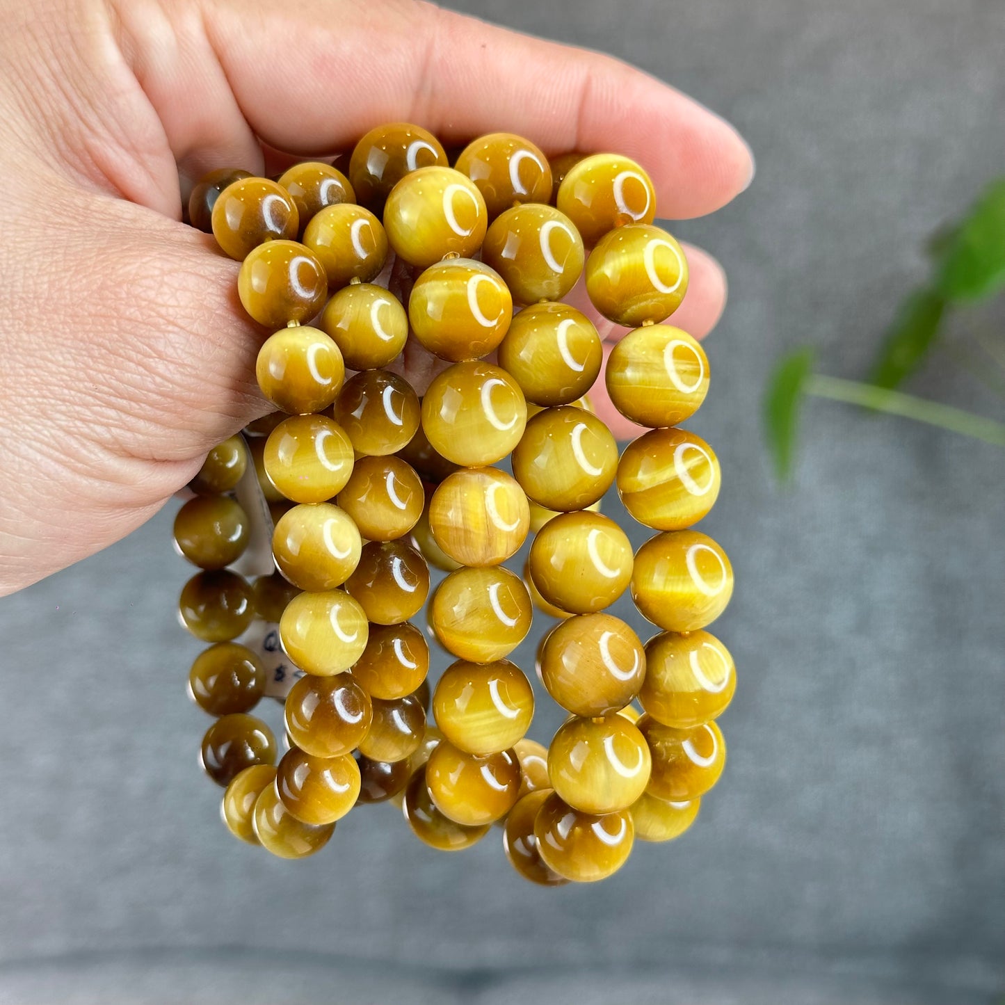 Natural Golden Tiger Eye Bracelet Size 10 mm