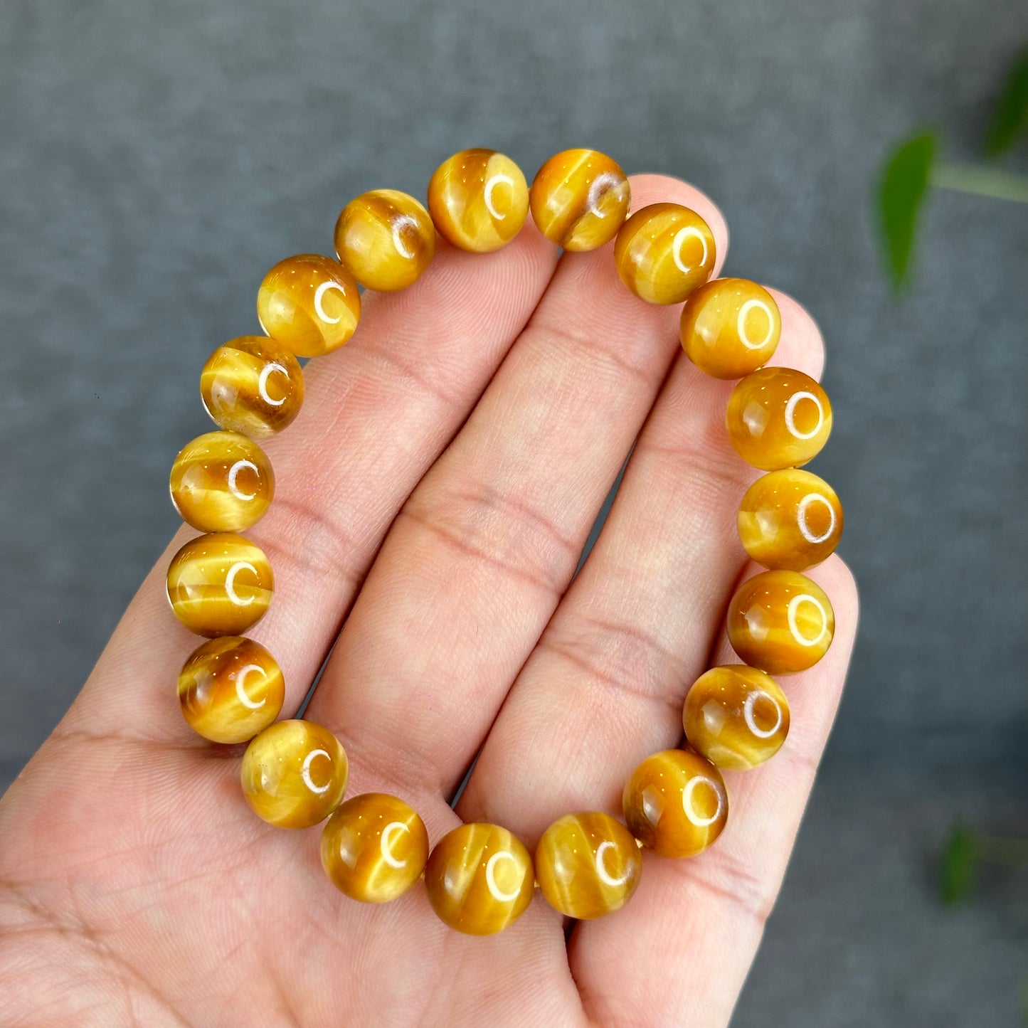 Natural Golden Tiger Eye Bracelet Size 10 mm