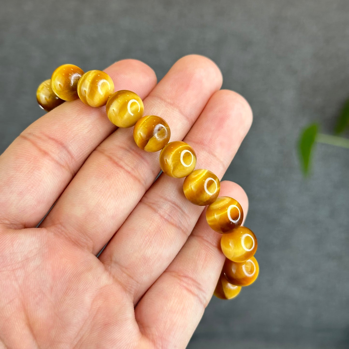 Natural Golden Tiger Eye Bracelet Size 10 mm