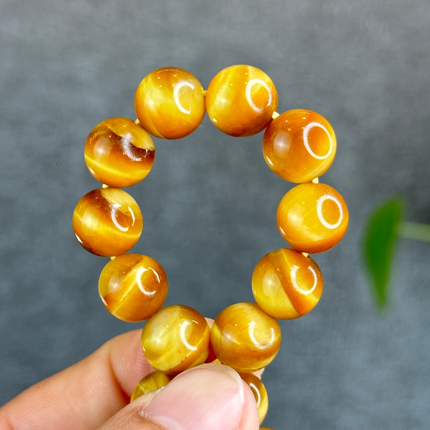 Natural Golden Tiger Eye Bracelet Size 10 mm