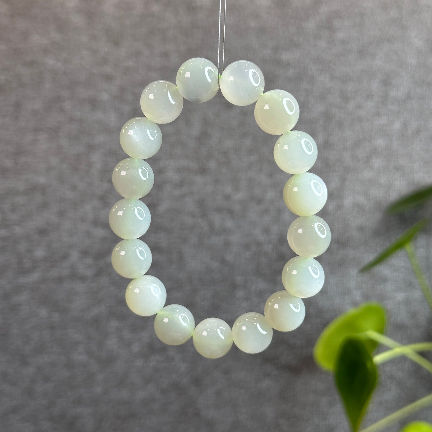 Natural Green Moonstone Bracelet Size 12-12.5 mm