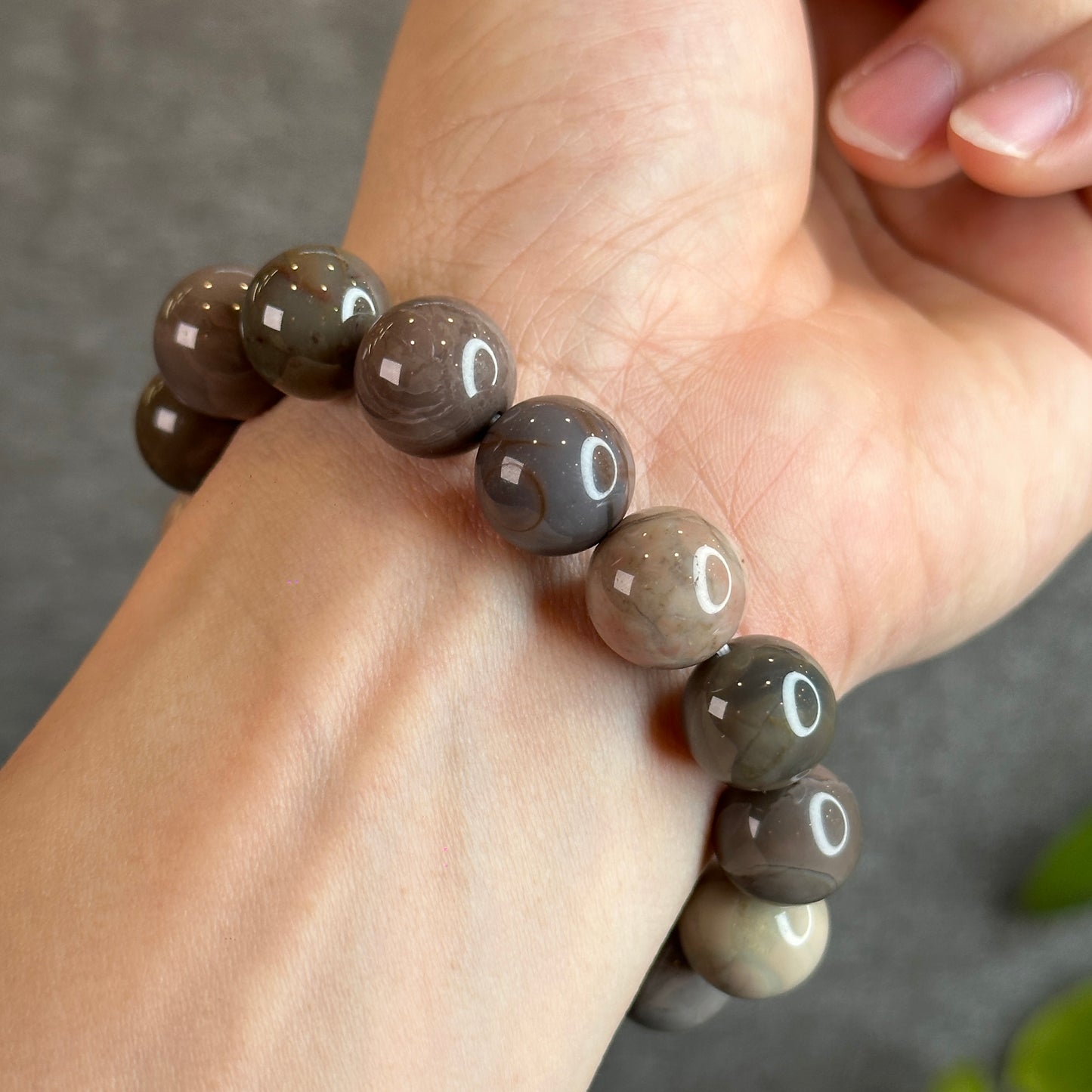 Natural Alashan Agate Bracelet Size 13.5-14 m