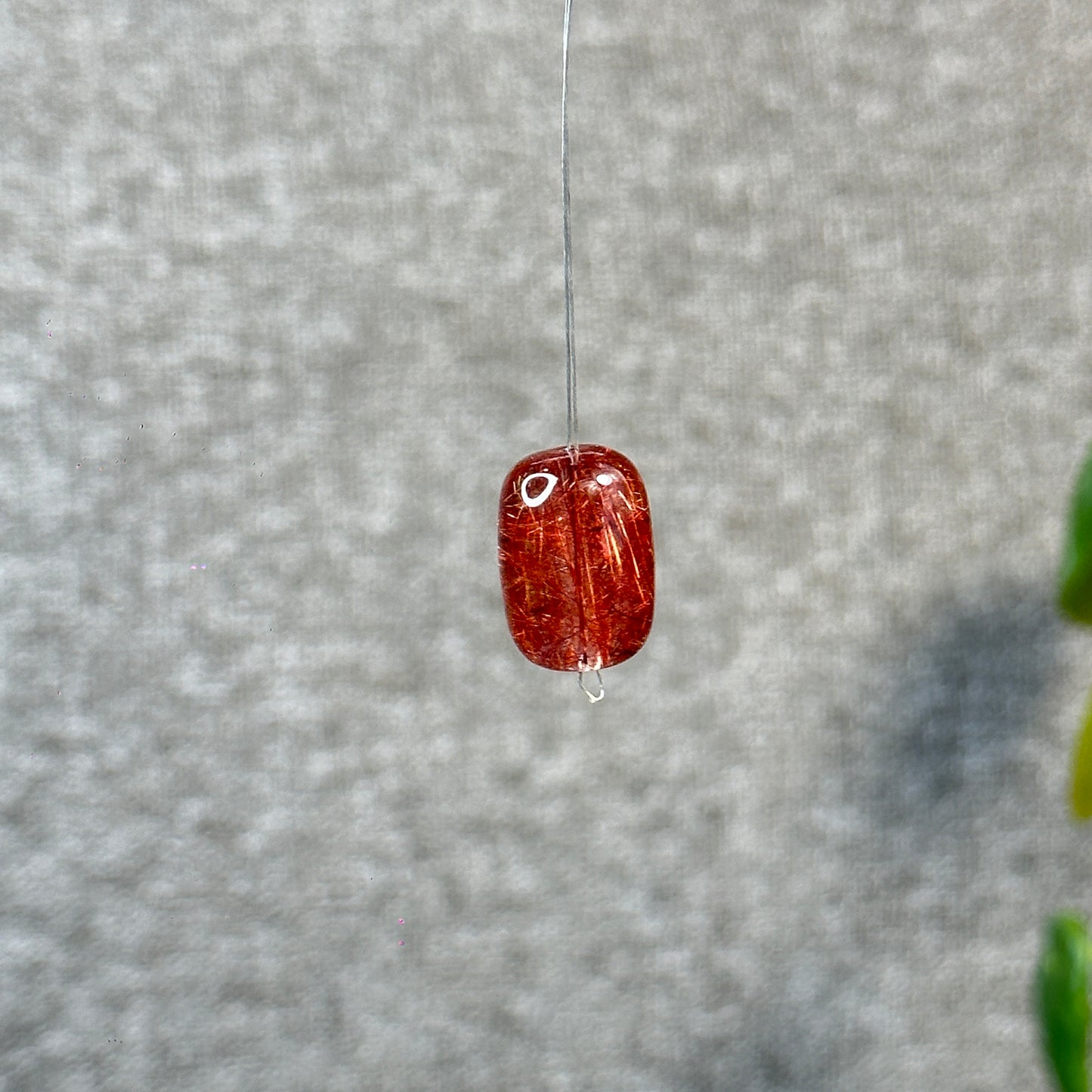 Lu Thong Natural Red Copper Rutilated Quartz Charm