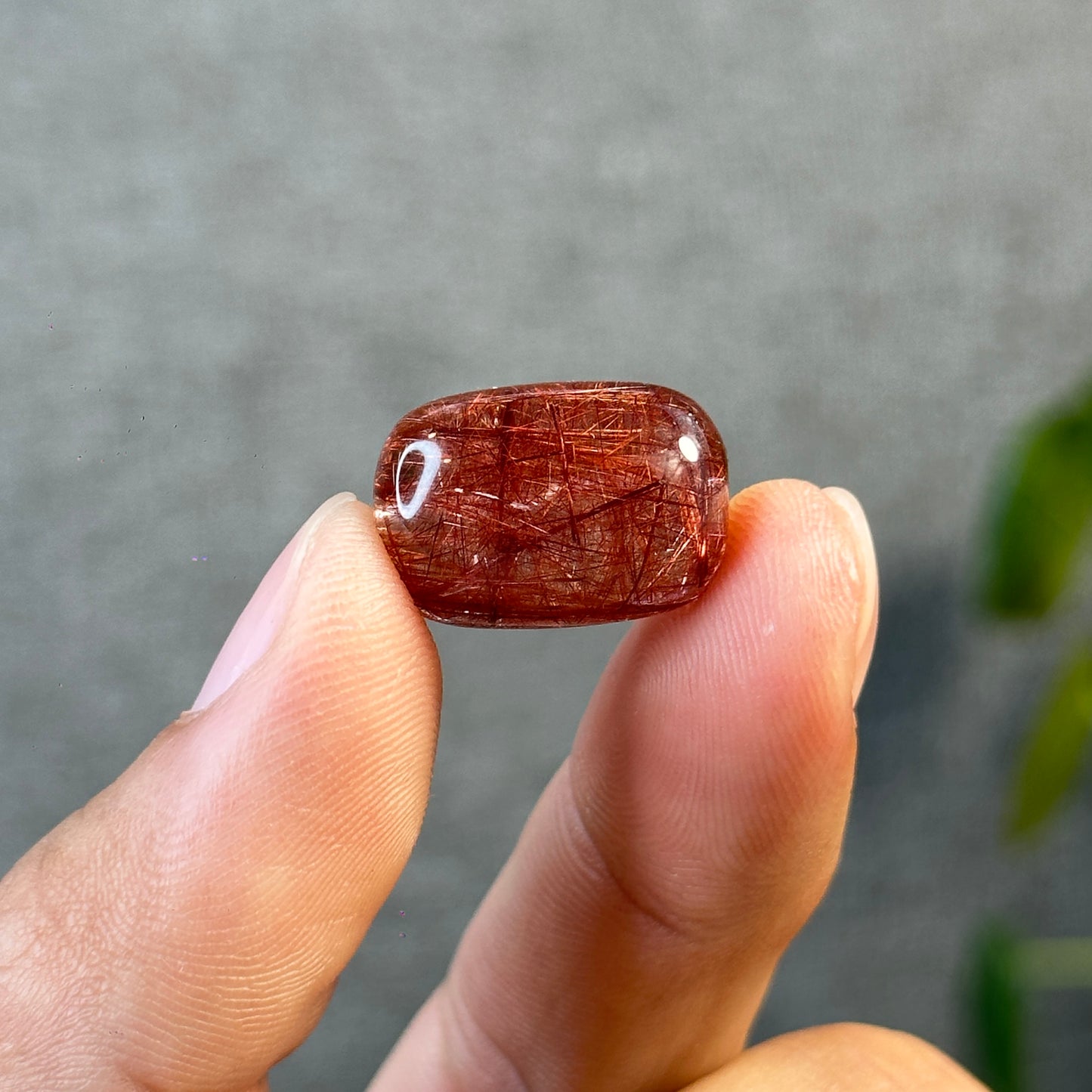 Lu Thong Natural Red Copper Rutilated Quartz Charm