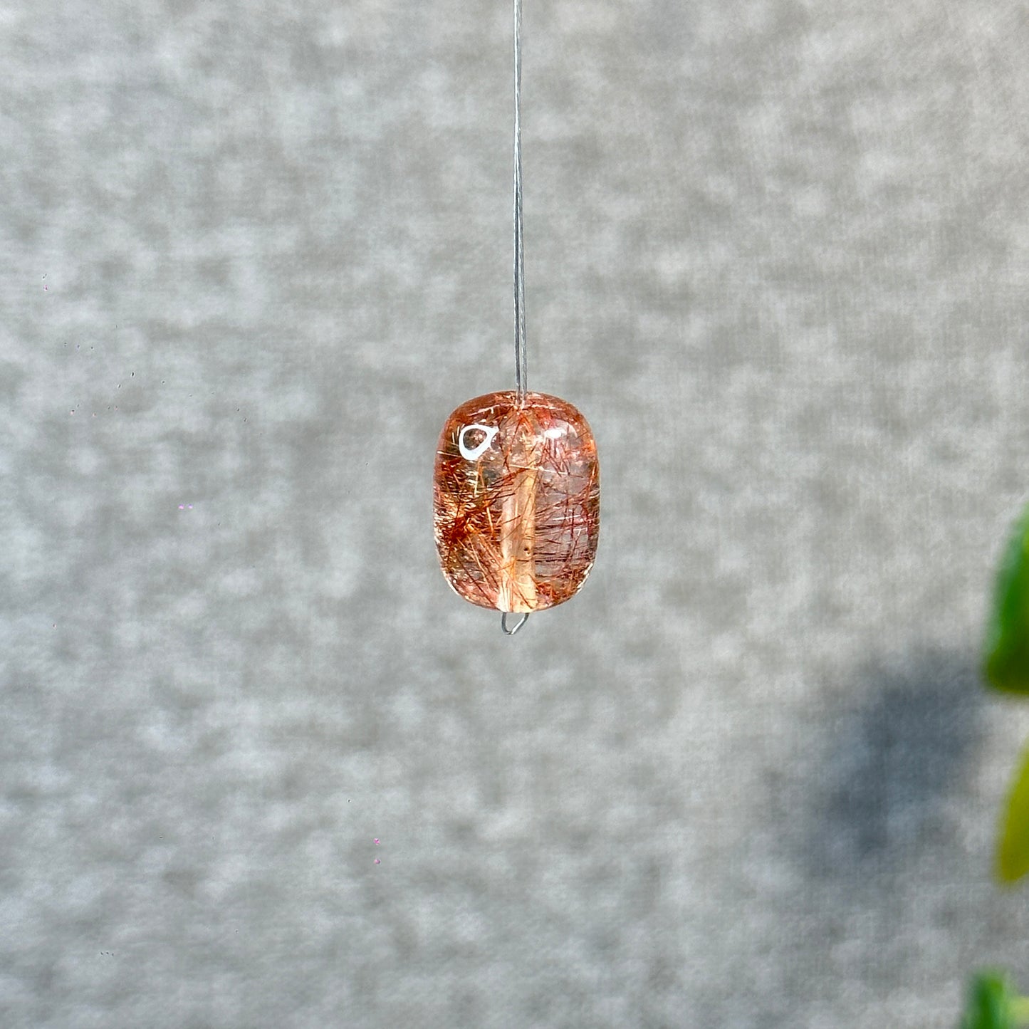 Lu Thong Natural Red Copper Rutilated Quartz Charm