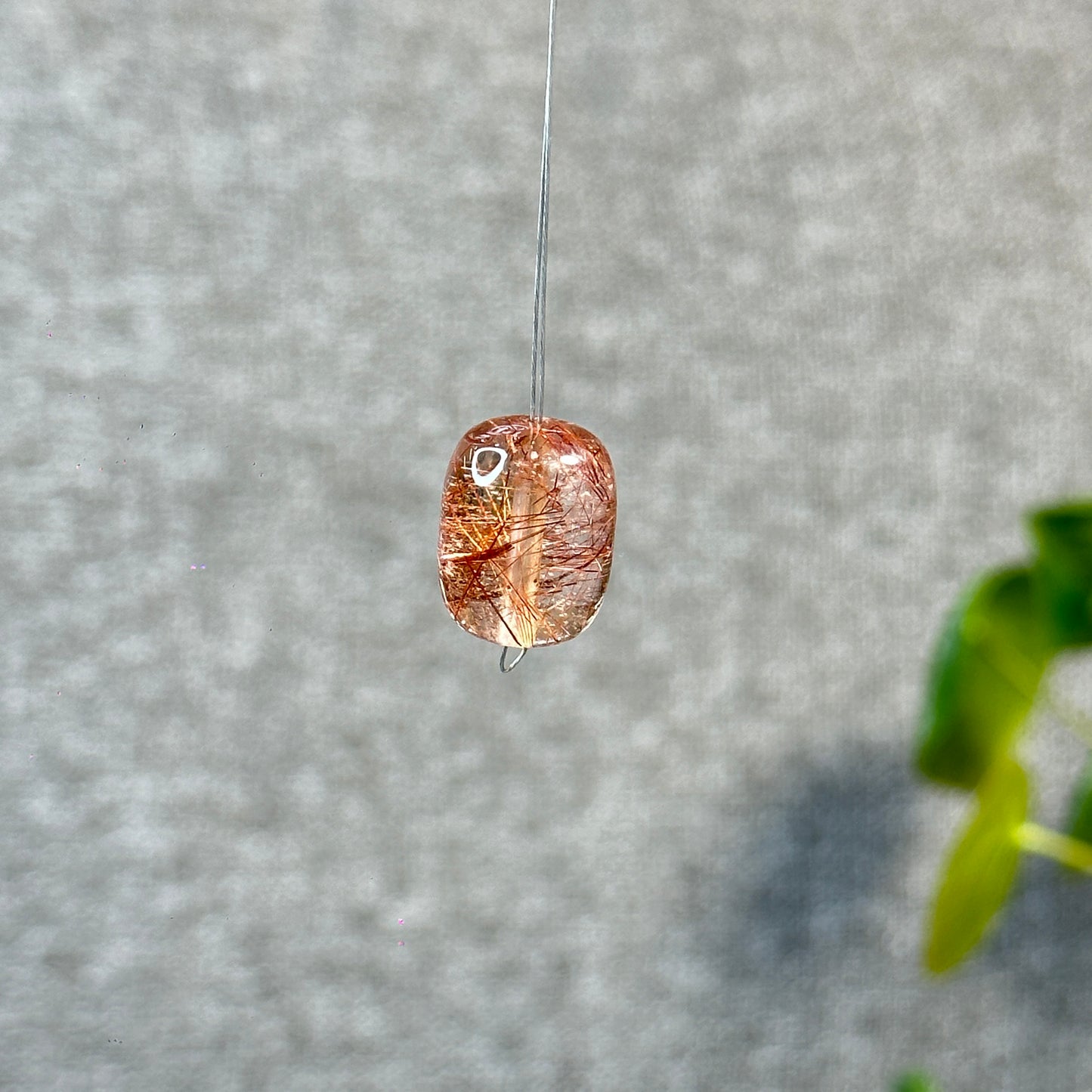 Lu Thong Natural Red Copper Rutilated Quartz Charm