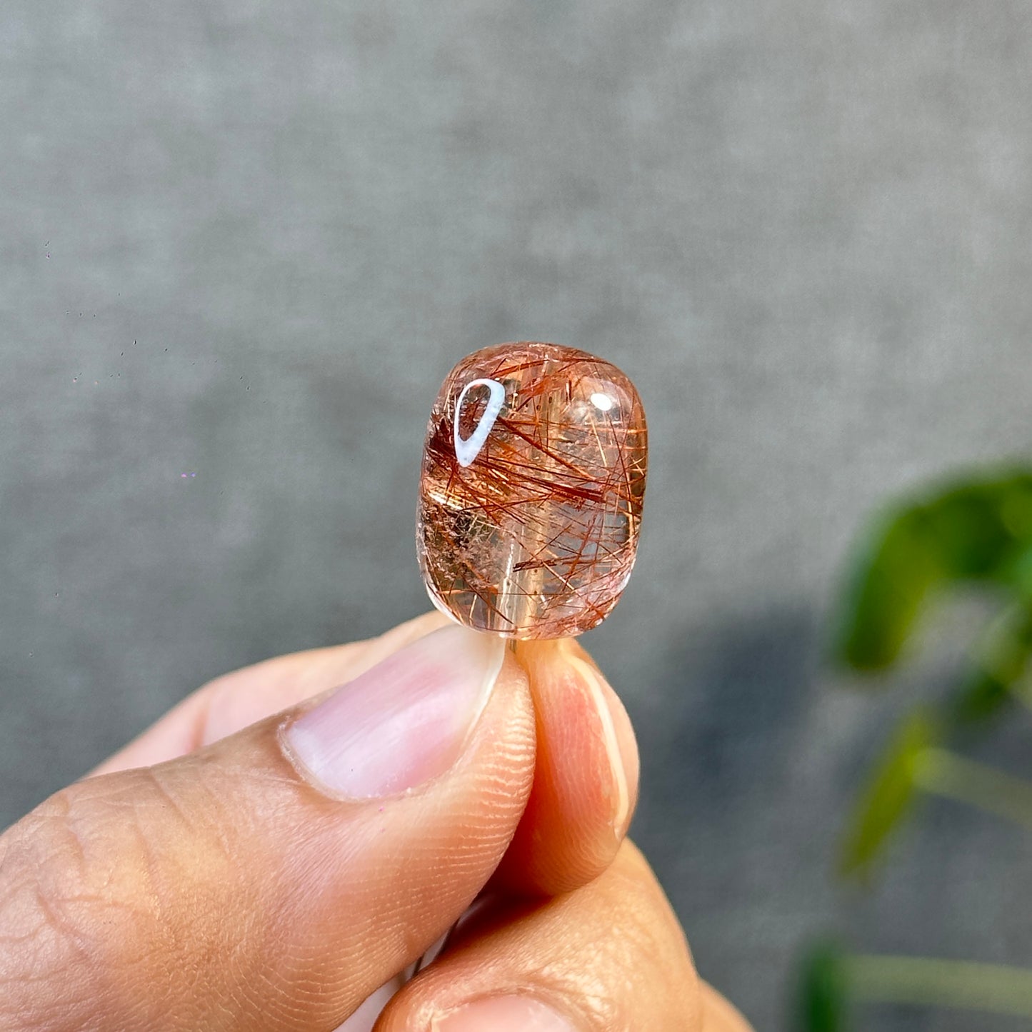Lu Thong Natural Red Copper Rutilated Quartz Charm