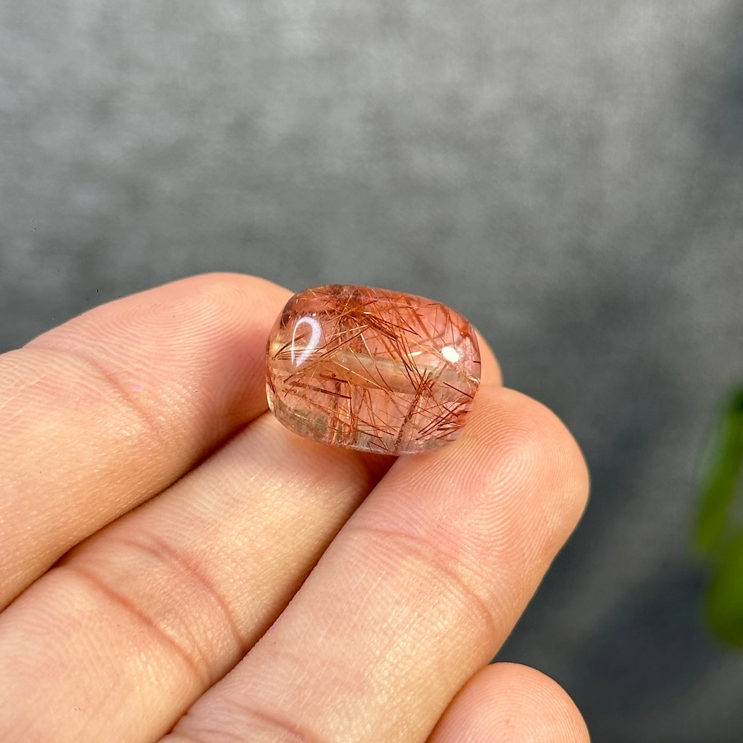 Lu Thong Natural Red Copper Rutilated Quartz Charm