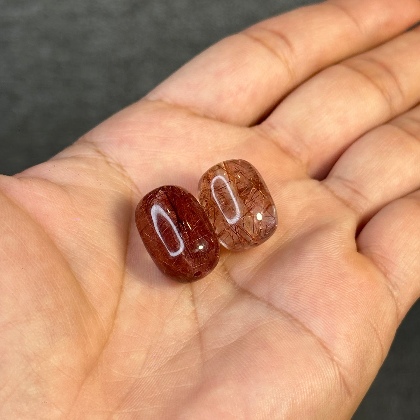 Lu Thong Natural Red Copper Rutilated Quartz Charm