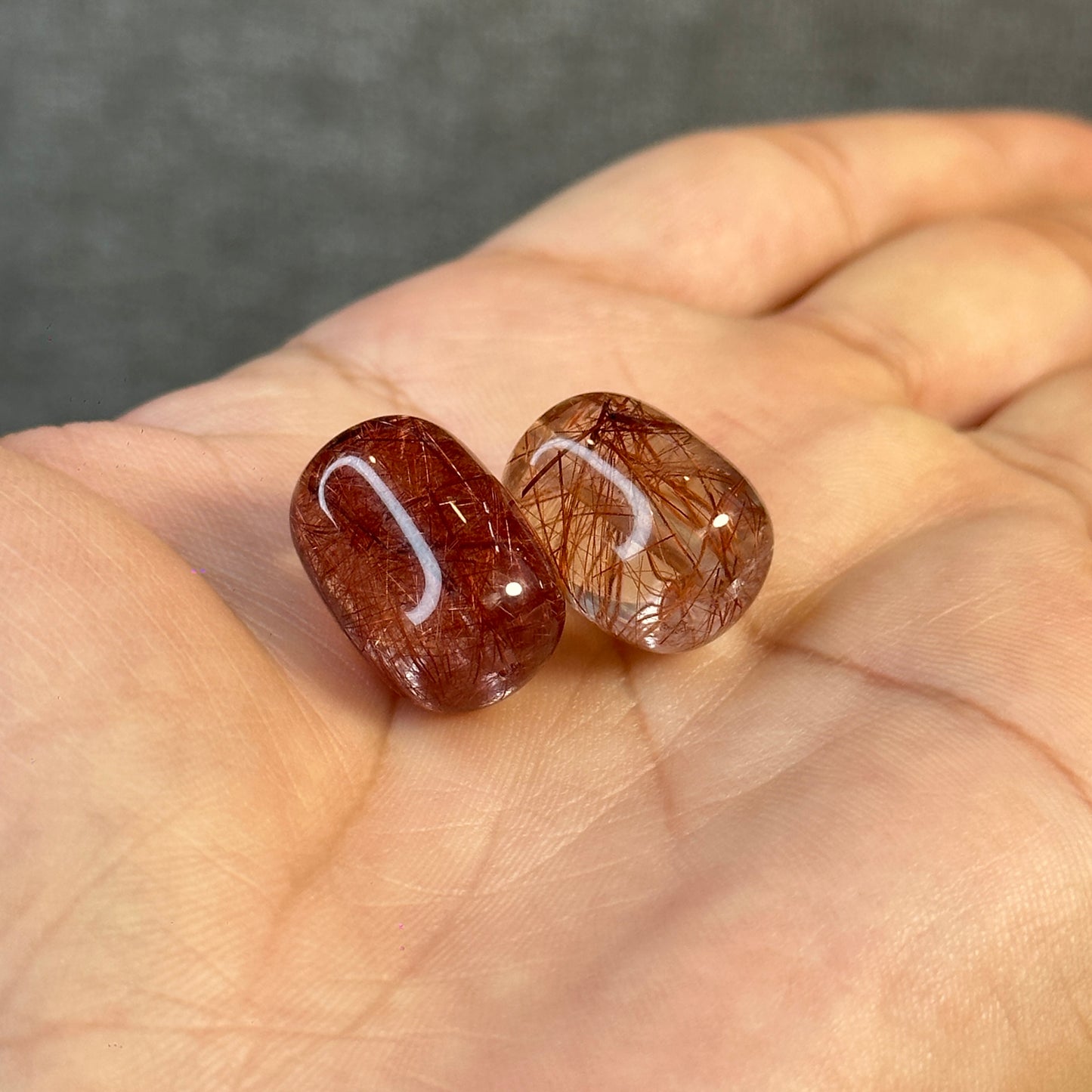 Lu Thong Natural Red Copper Rutilated Quartz Charm