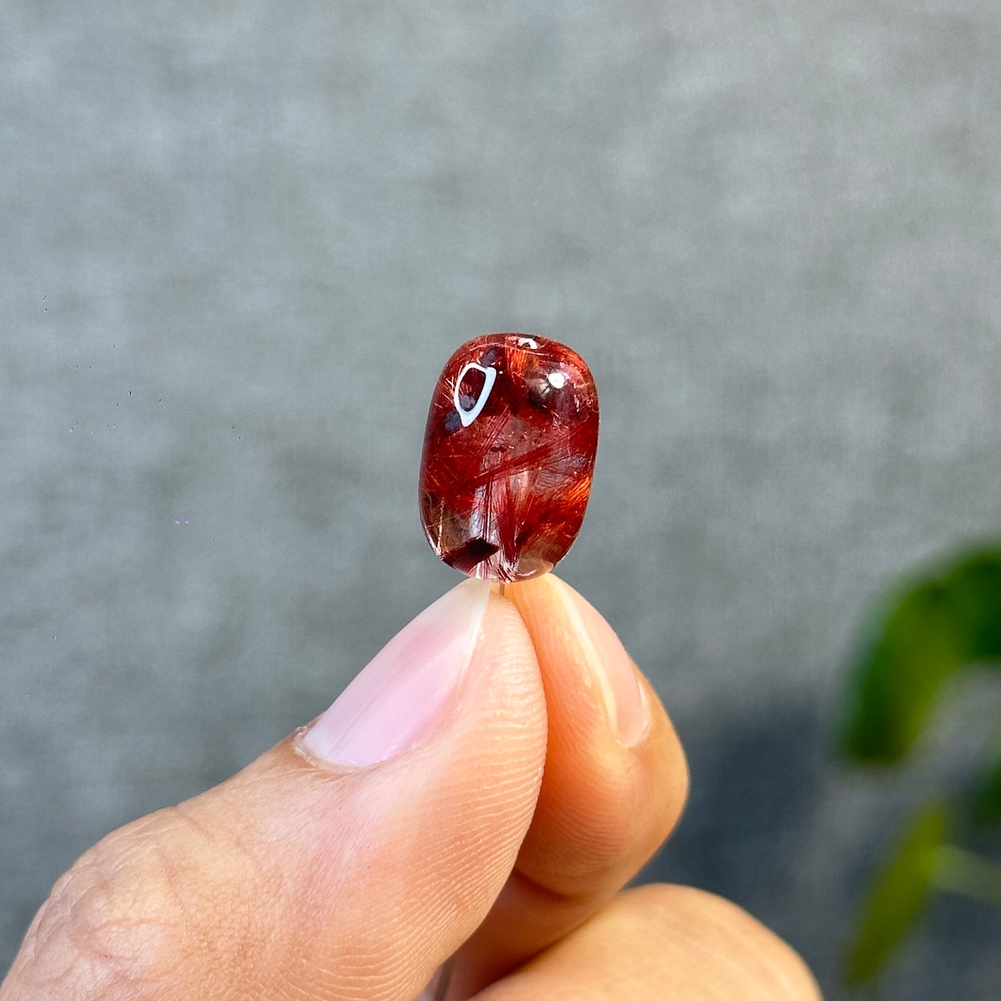 Lu Thong Natural Red Rutilated Quartz Charm