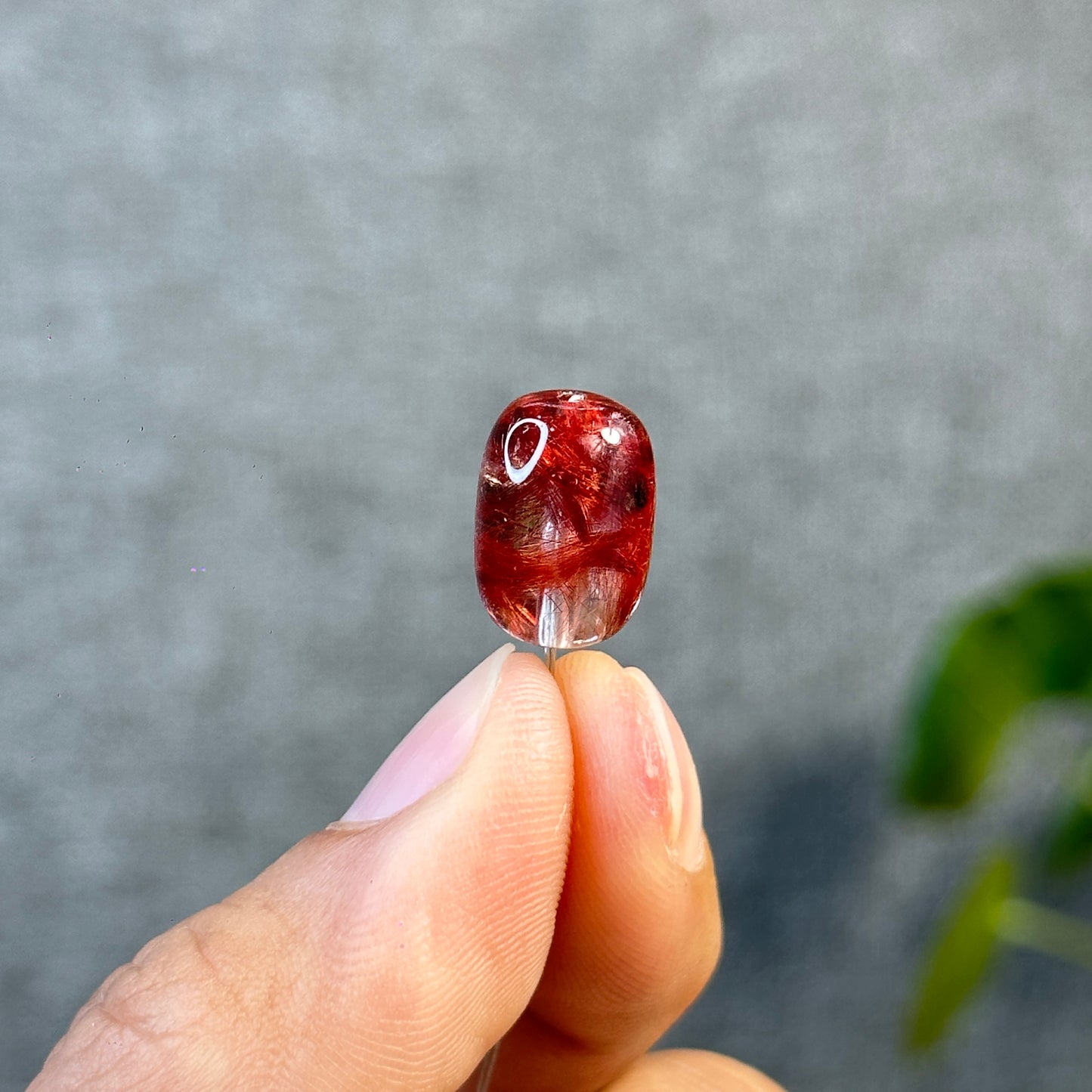 Lu Thong Natural Red Rutilated Quartz Charm