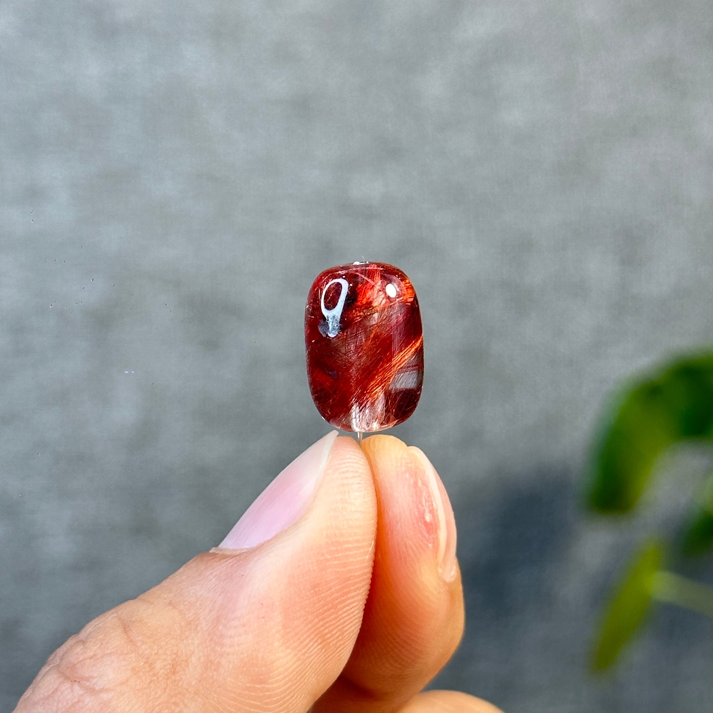 Lu Thong Natural Red Rutilated Quartz Charm