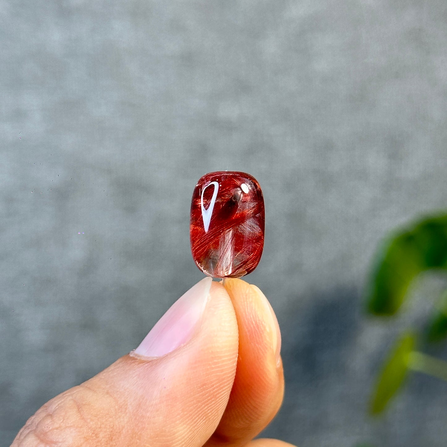 Lu Thong Natural Red Rutilated Quartz Charm