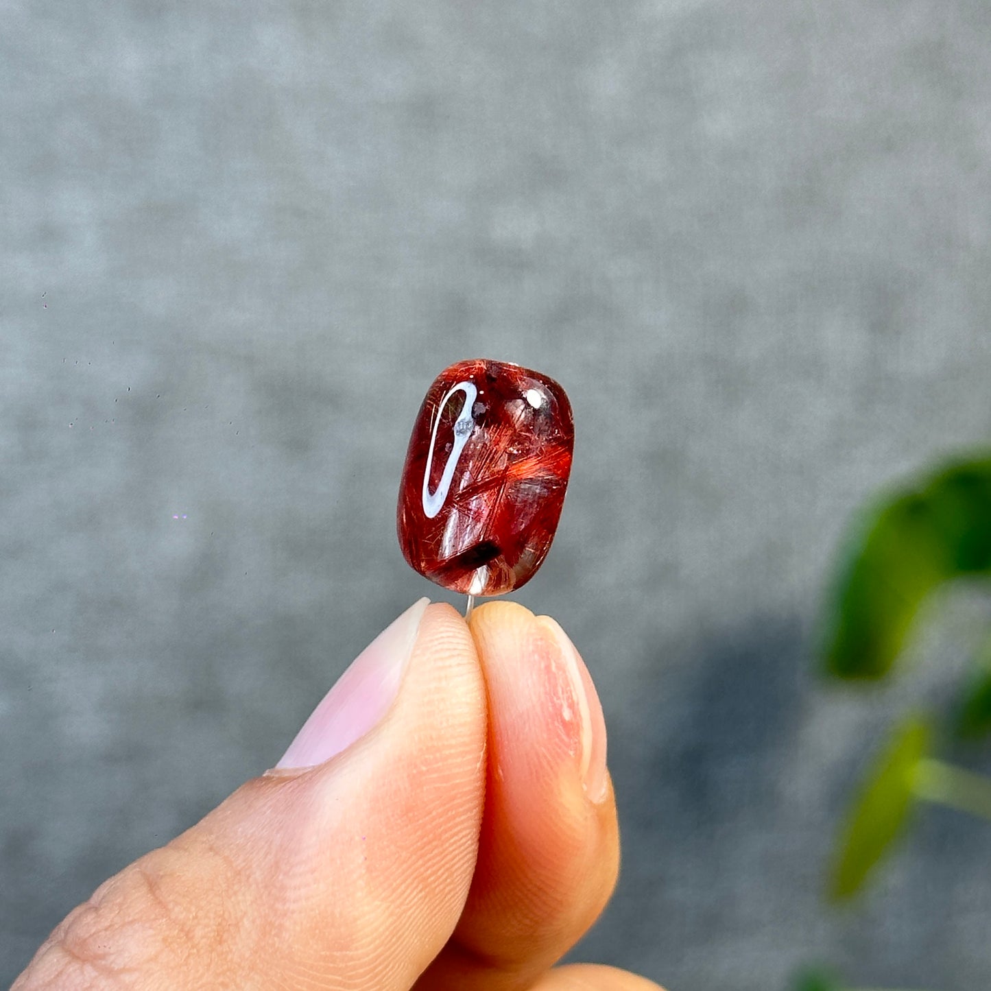 Lu Thong Natural Red Rutilated Quartz Charm