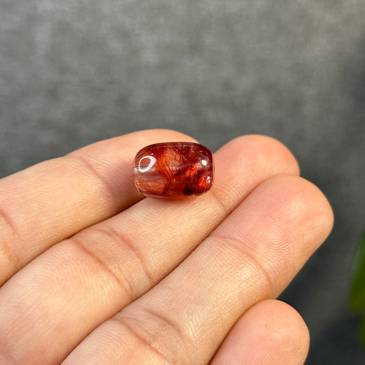 Lu Thong Natural Red Rutilated Quartz Charm