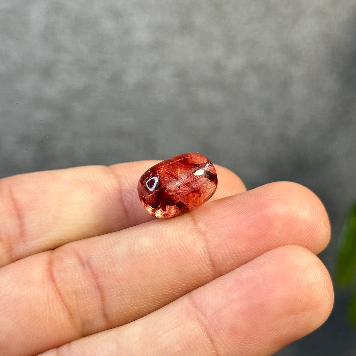 Lu Thong Natural Red Rutilated Quartz Charm