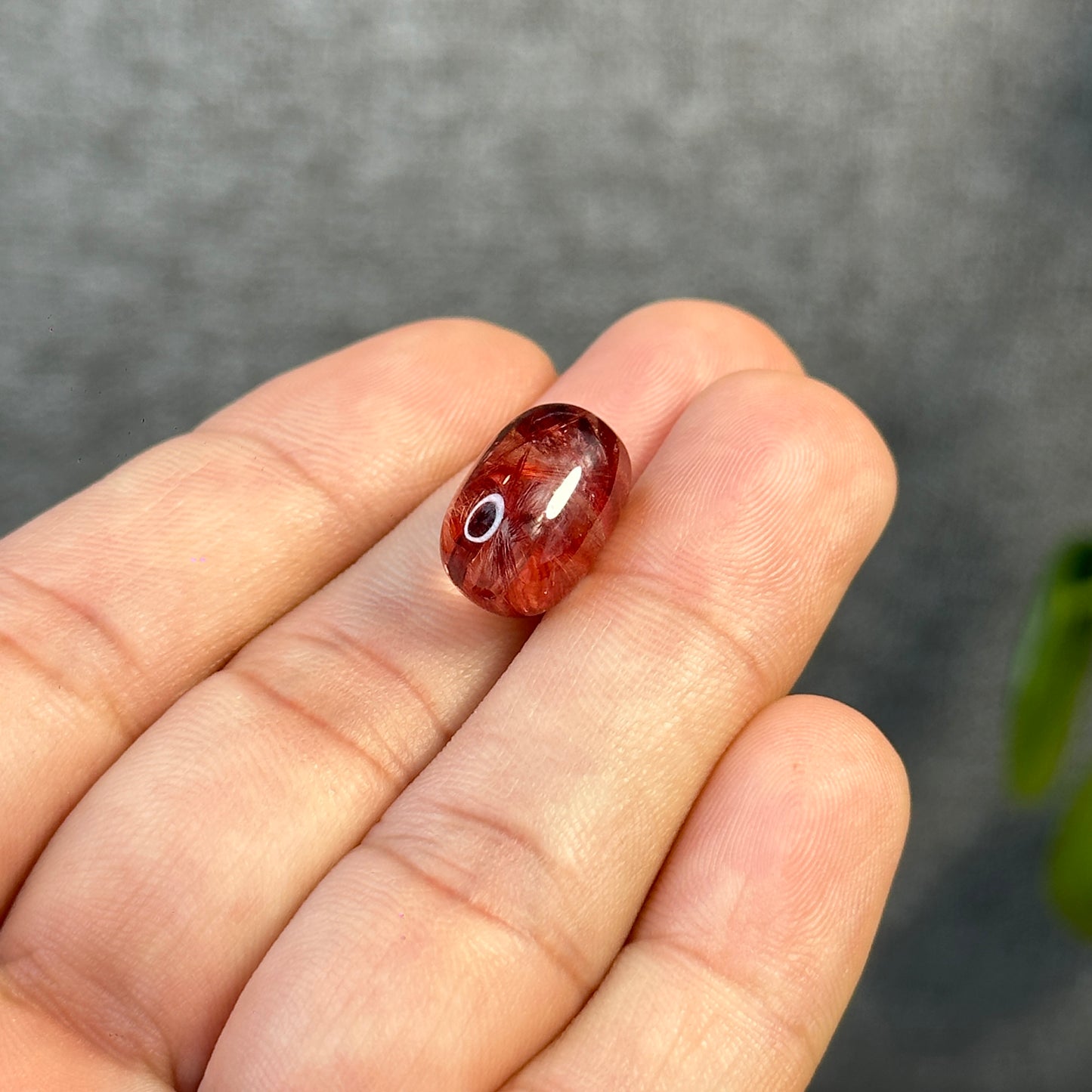 Lu Thong Natural Red Rutilated Quartz Charm