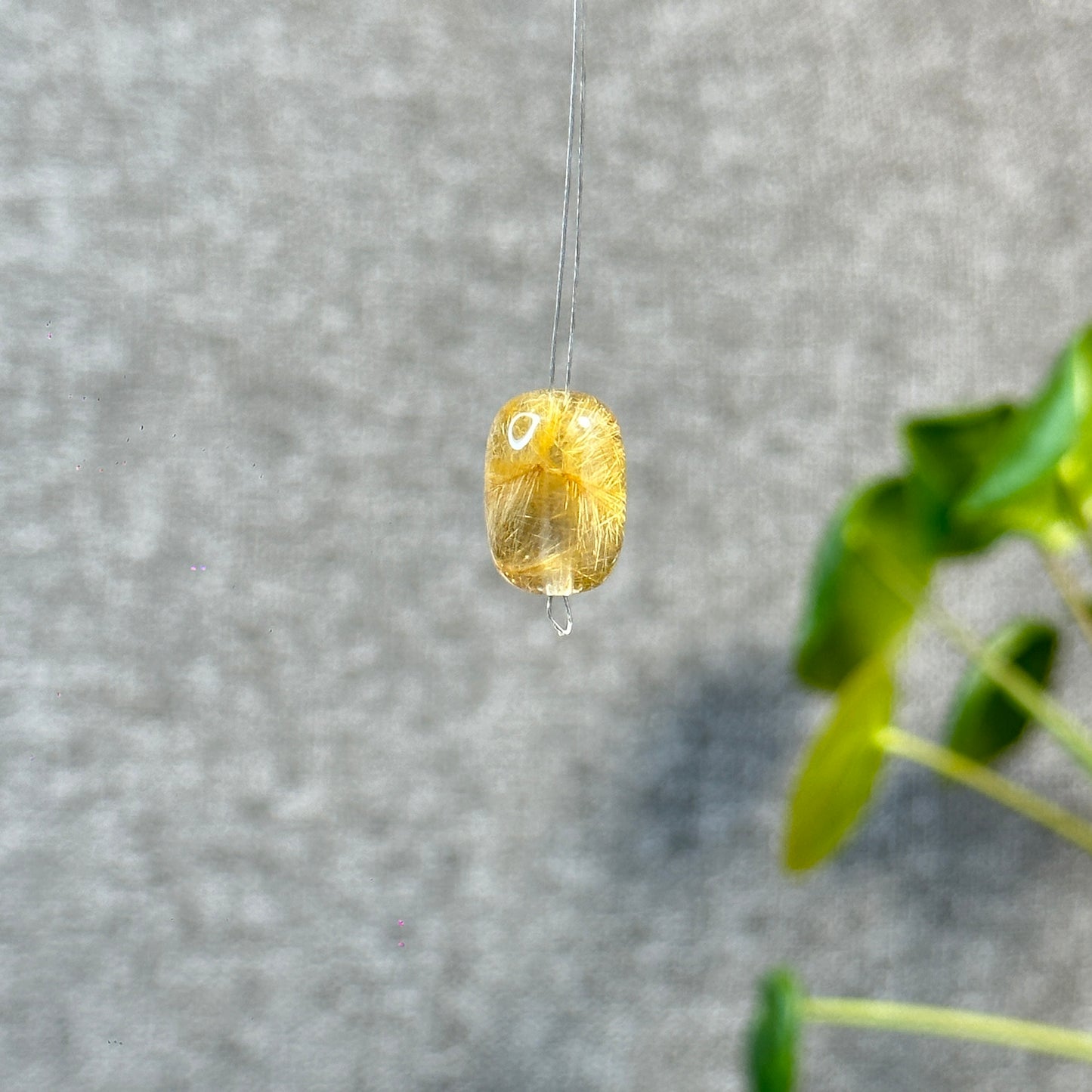 Lu Thong Natural Golden Rutilated Quartz Charm