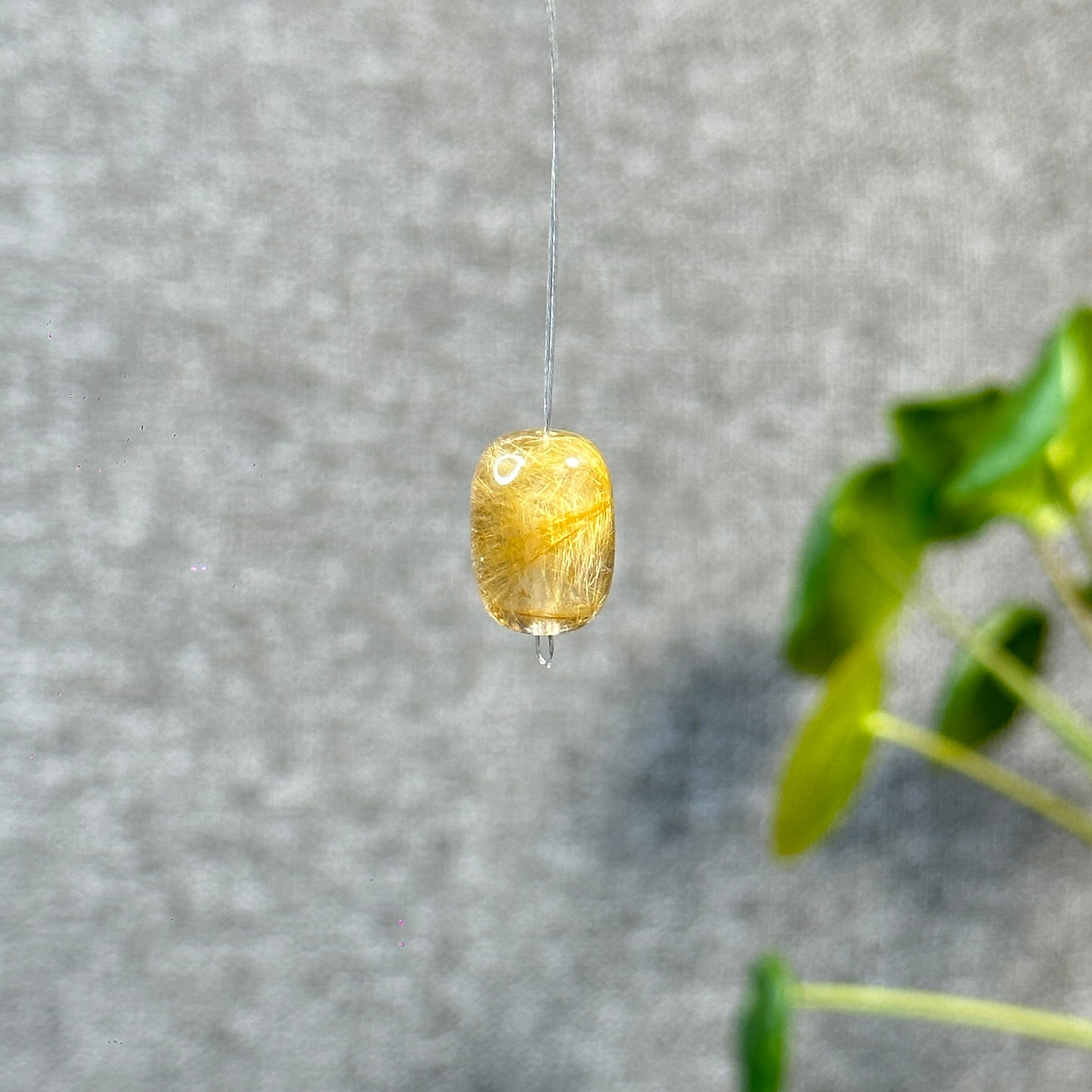 Lu Thong Natural Golden Rutilated Quartz Charm