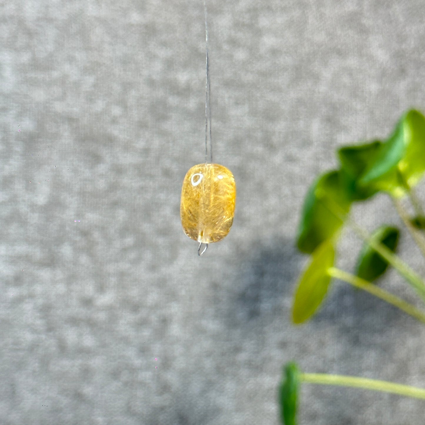 Lu Thong Natural Golden Rutilated Quartz Charm