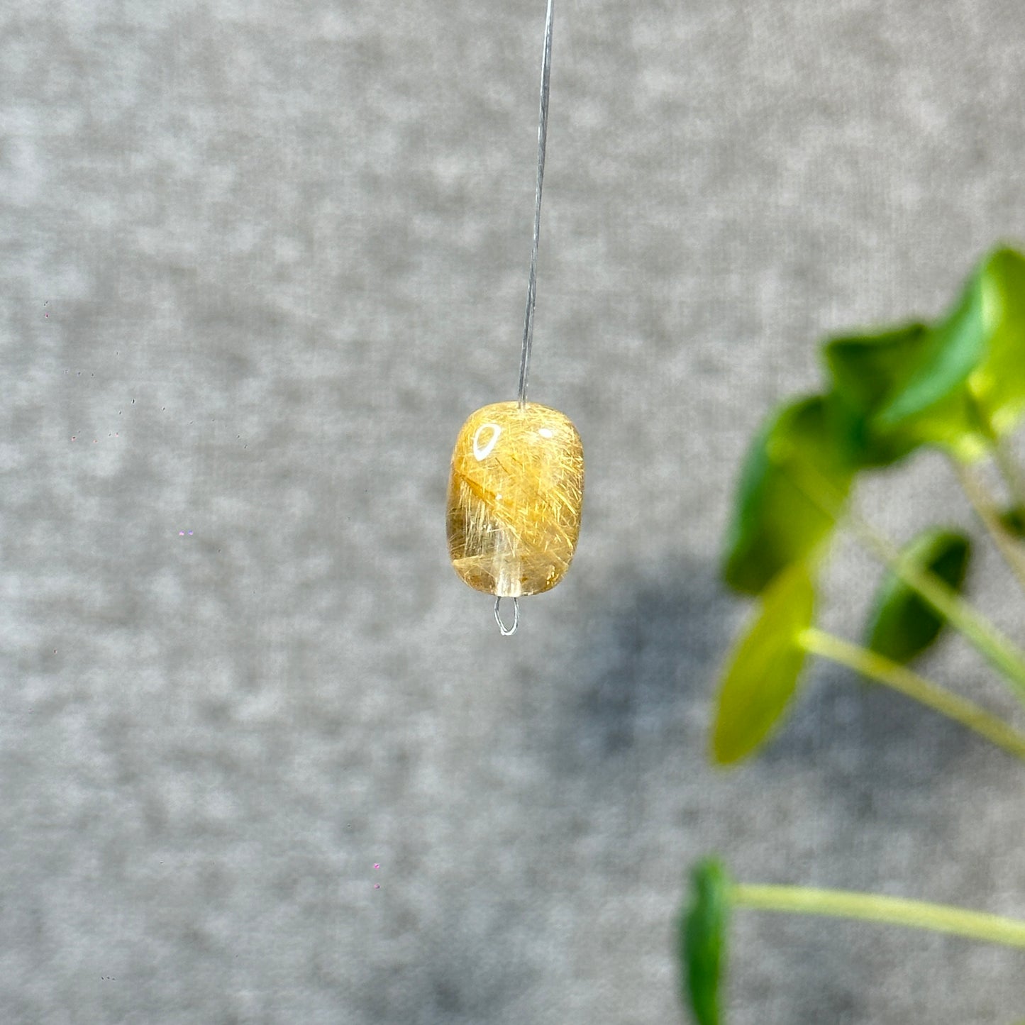 Lu Thong Natural Golden Rutilated Quartz Charm