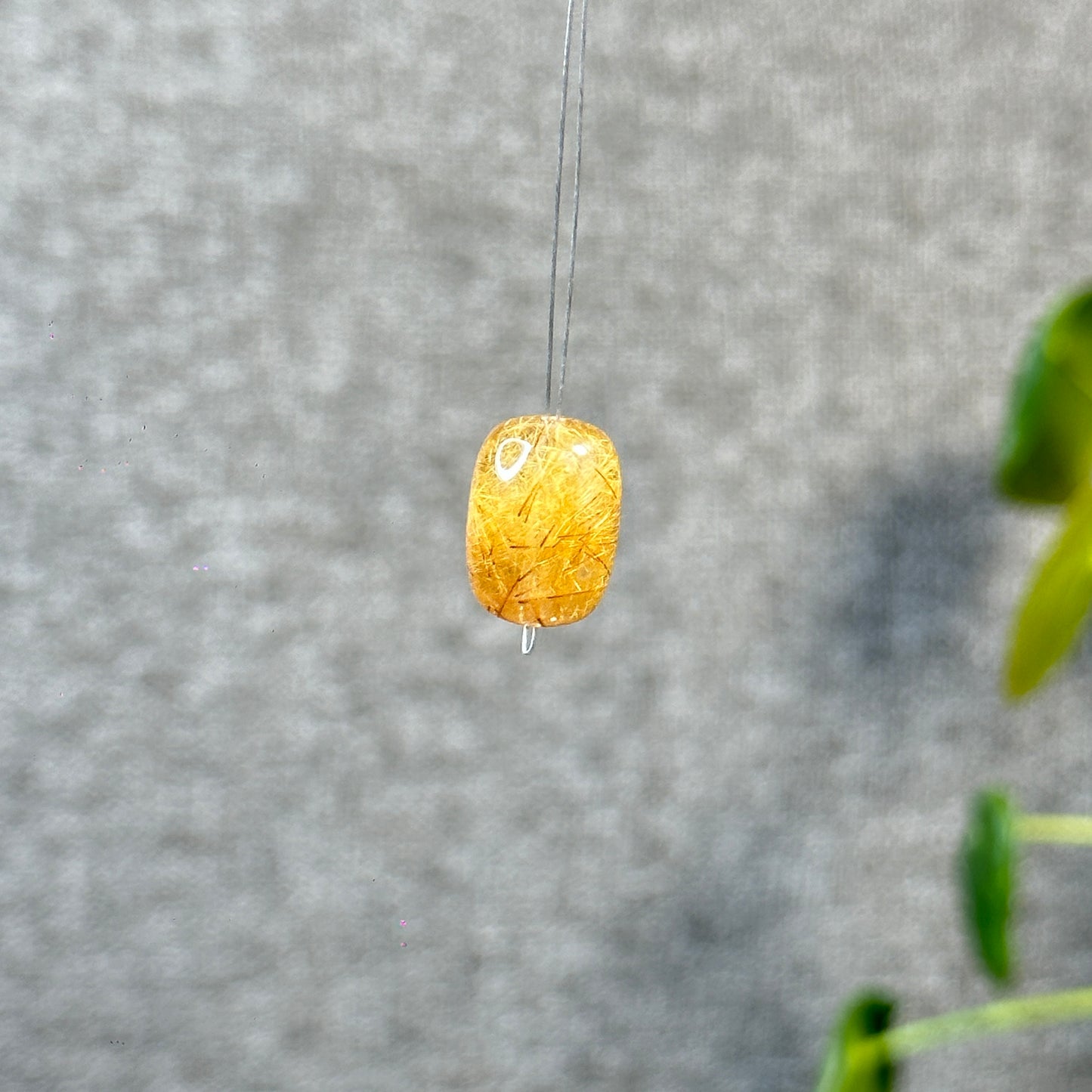 Lu Thong Natural Golden Rutilated Quartz Charm
