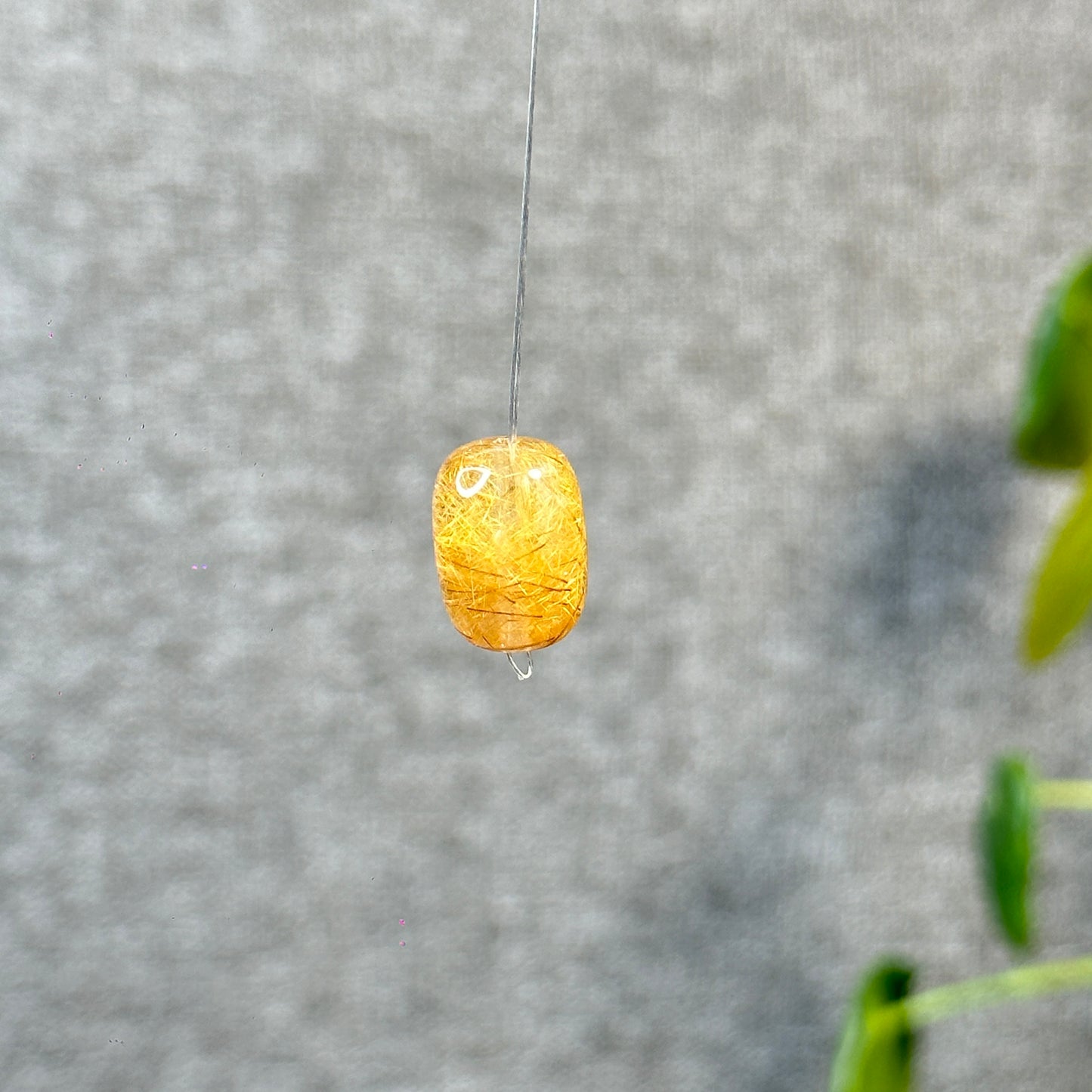 Lu Thong Natural Golden Rutilated Quartz Charm