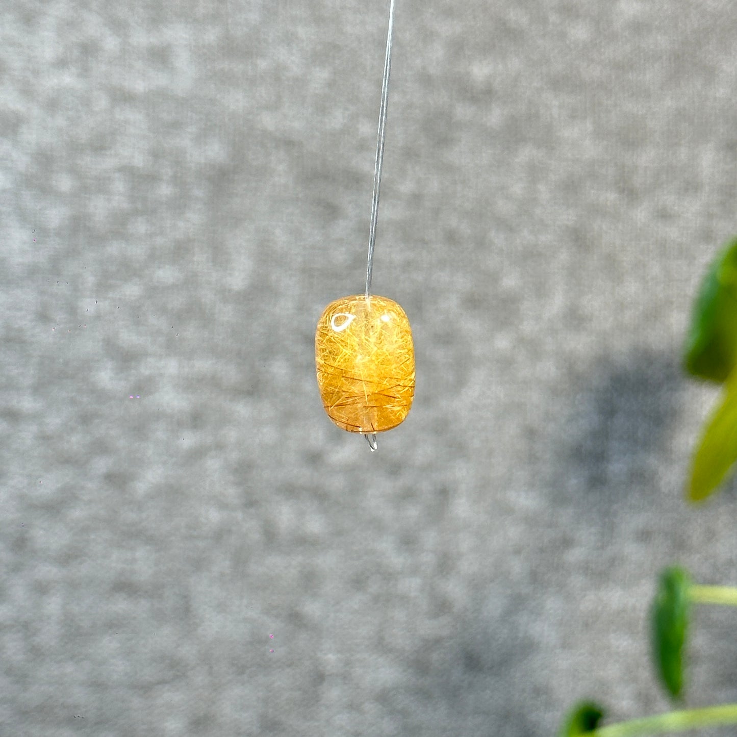 Lu Thong Natural Golden Rutilated Quartz Charm