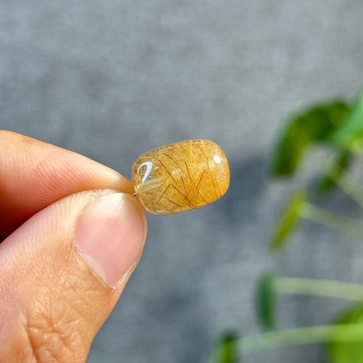Lu Thong Natural Golden Rutilated Quartz Charm