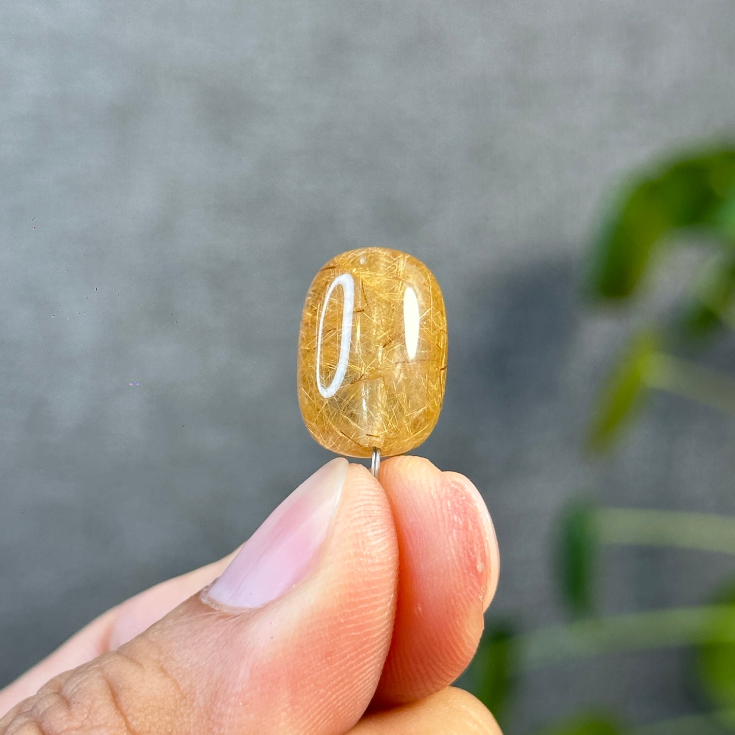 Lu Thong Natural Golden Rutilated Quartz Charm