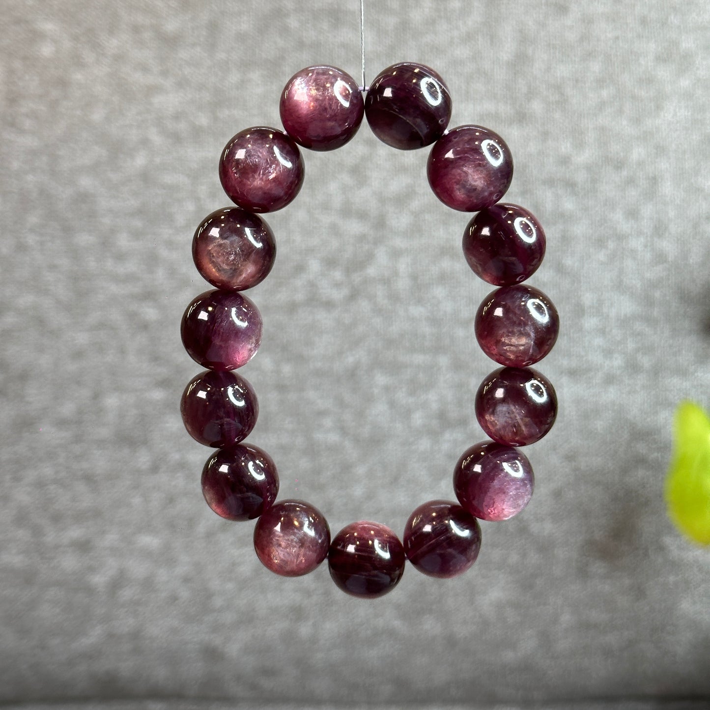 Natural Purple Lepidolite Bracelet Size 15 mm