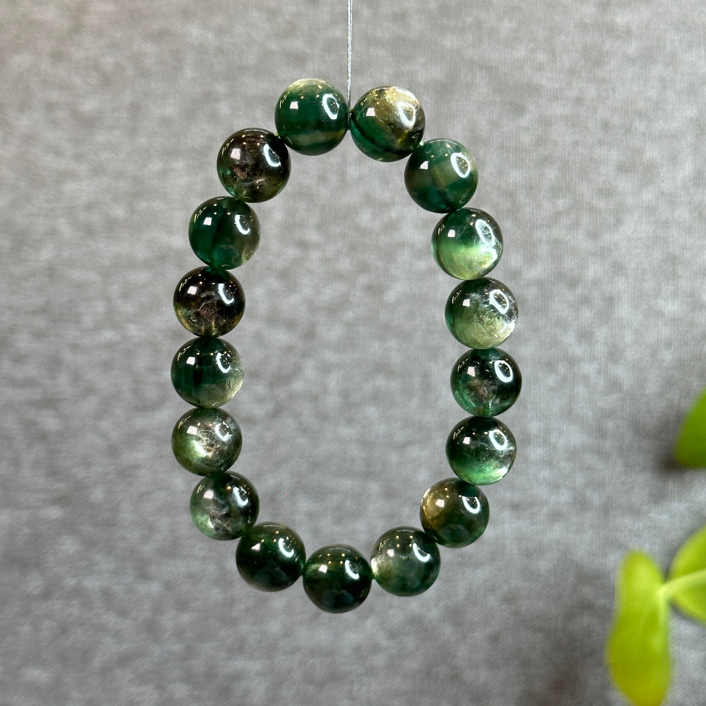 Natural Green Lepidolite Bracelet Size 12.5 mm