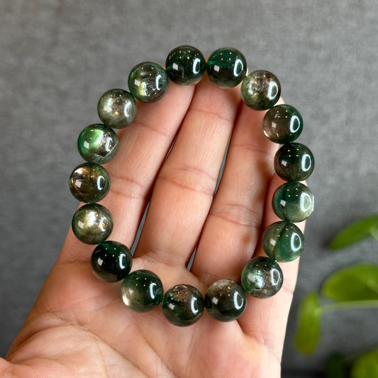 Natural Green Lepidolite Bracelet Size 12.5 mm
