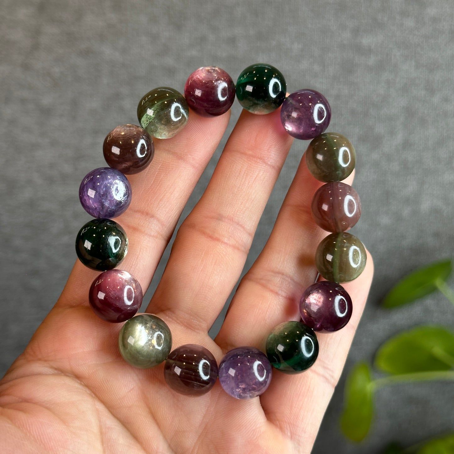 Mix Natural Lepidolite Bracelet Size 13-14 mm