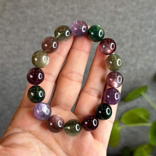Mix Natural Lepidolite Bracelet Size 13-14 mm