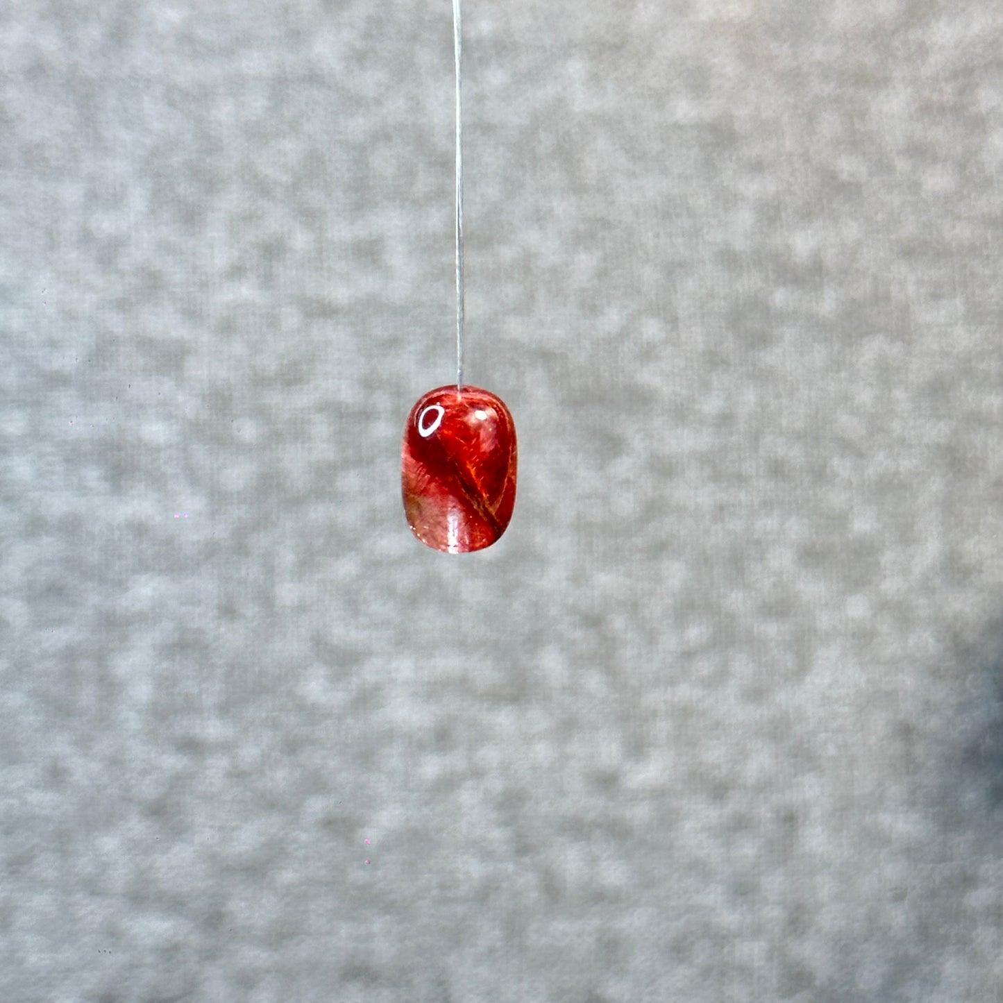 Lu Thong Natural Red Rutilated Quartz Charm