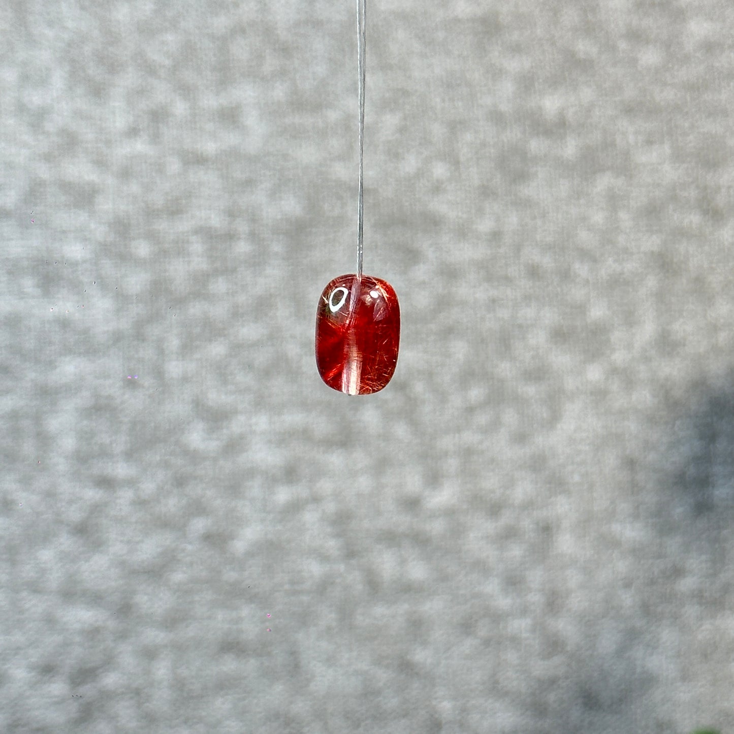 Lu Thong Natural Red Rutilated Quartz Charm