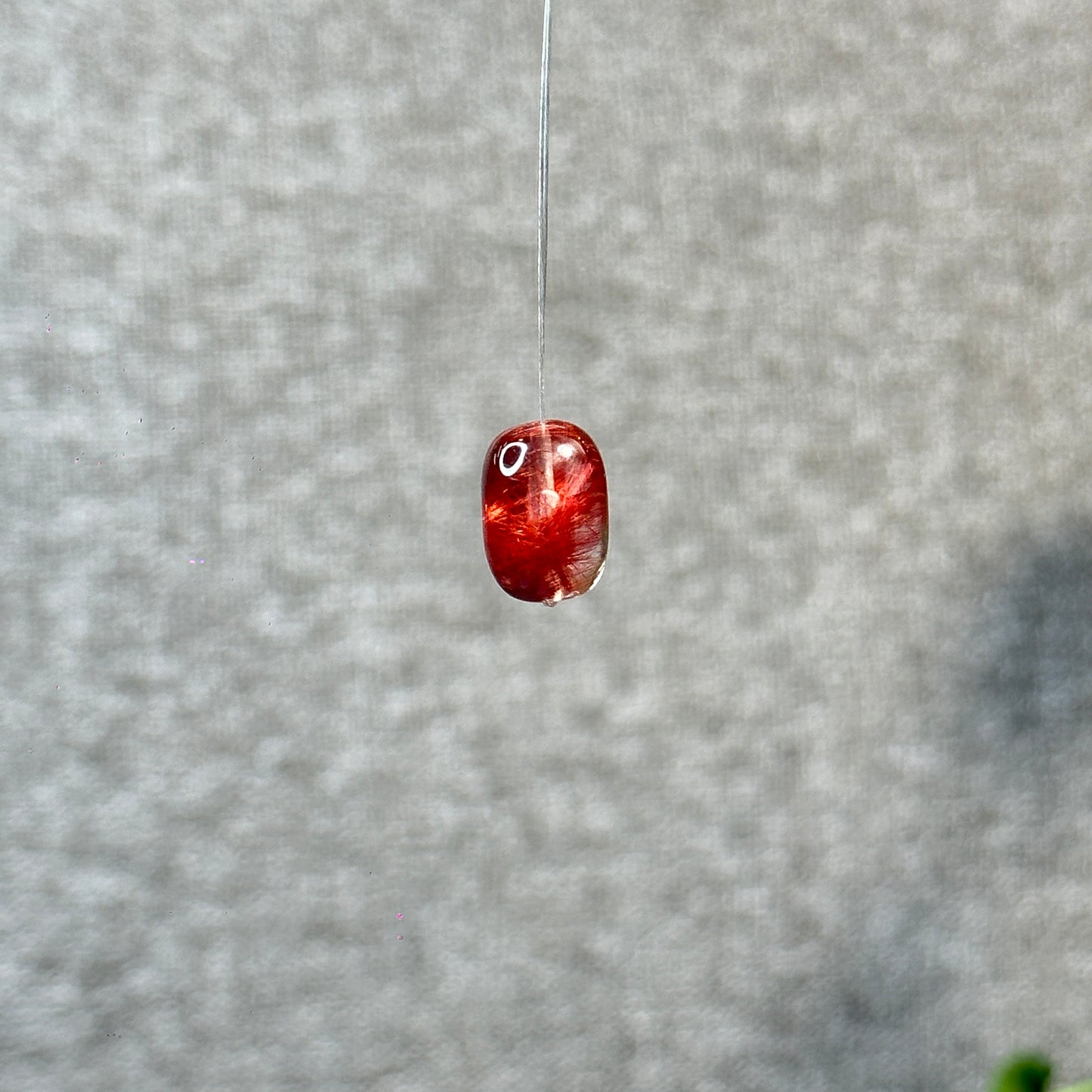 Lu Thong Natural Red Rutilated Quartz Charm