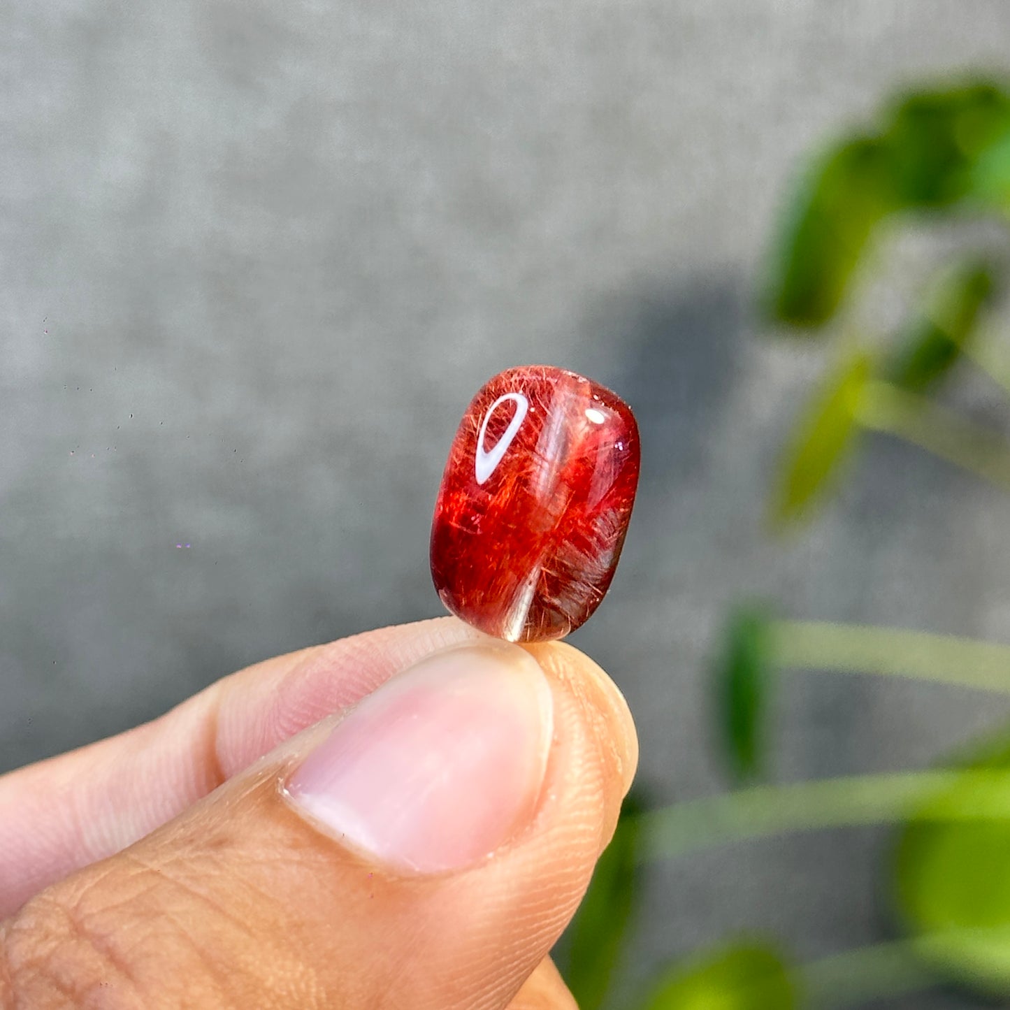 Lu Thong Natural Red Rutilated Quartz Charm