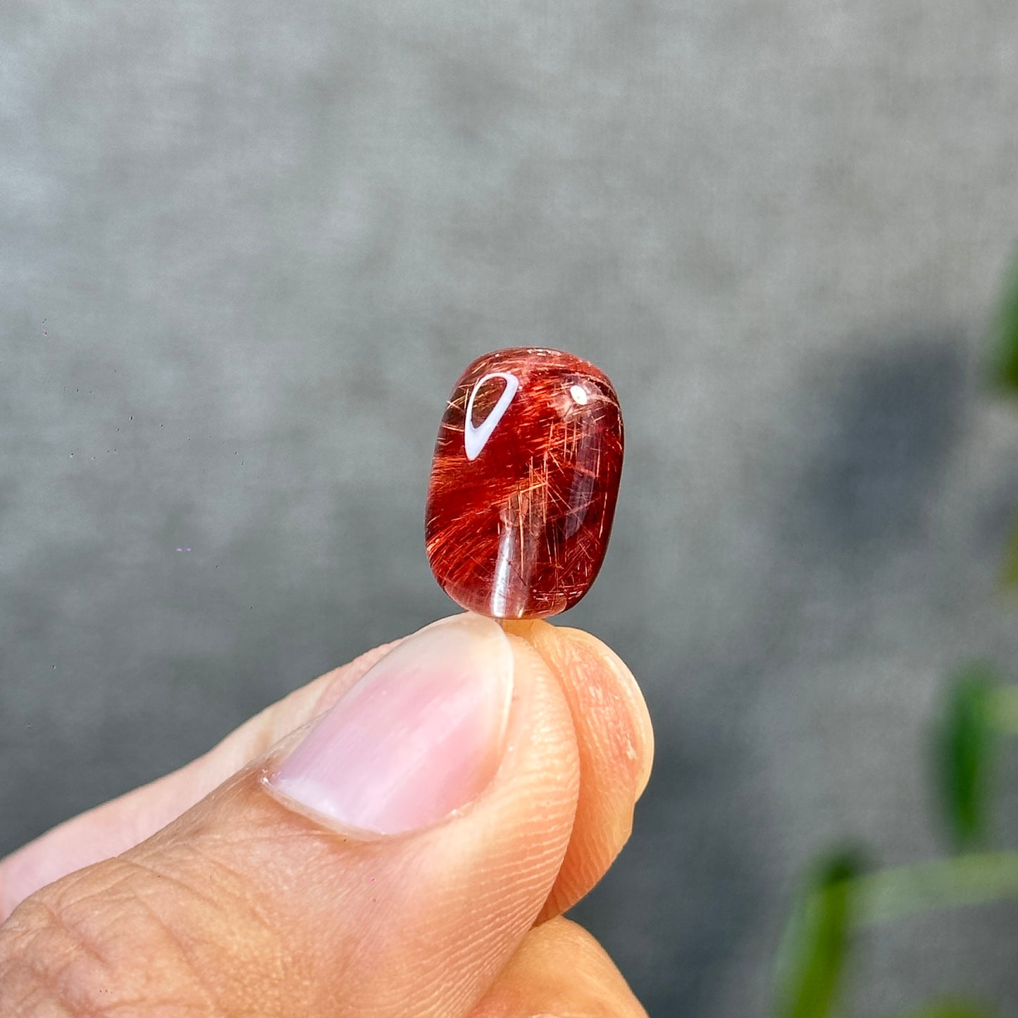Lu Thong Natural Red Rutilated Quartz Charm
