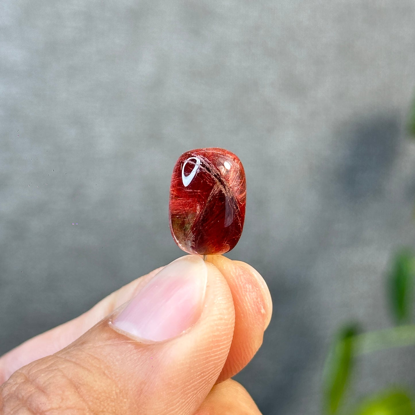Lu Thong Natural Red Rutilated Quartz Charm