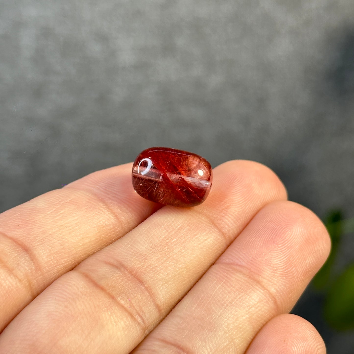 Lu Thong Natural Red Rutilated Quartz Charm