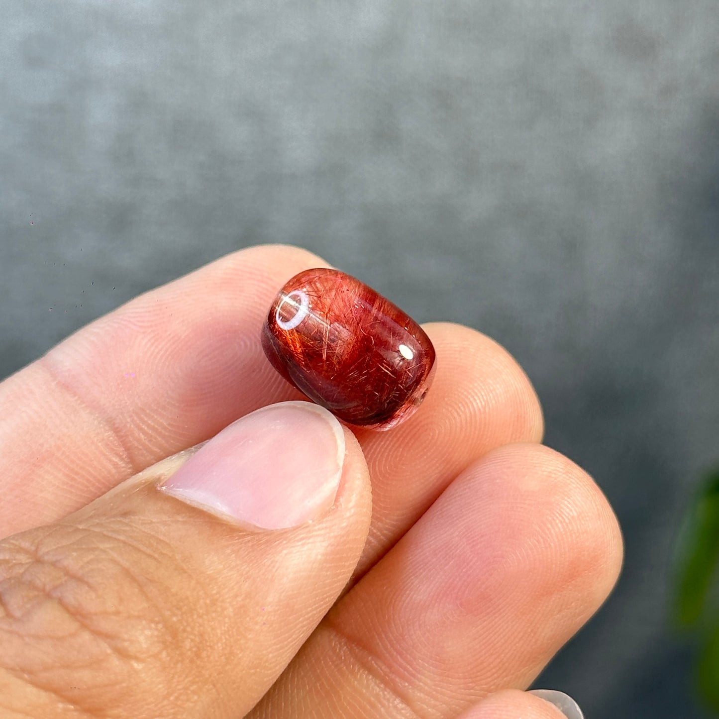Lu Thong Natural Red Rutilated Quartz Charm