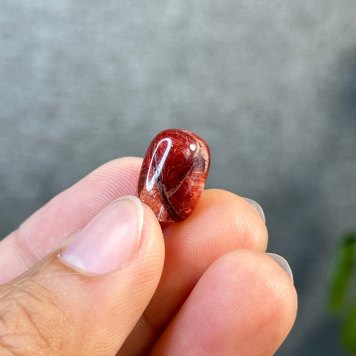 Lu Thong Natural Red Rutilated Quartz Charm