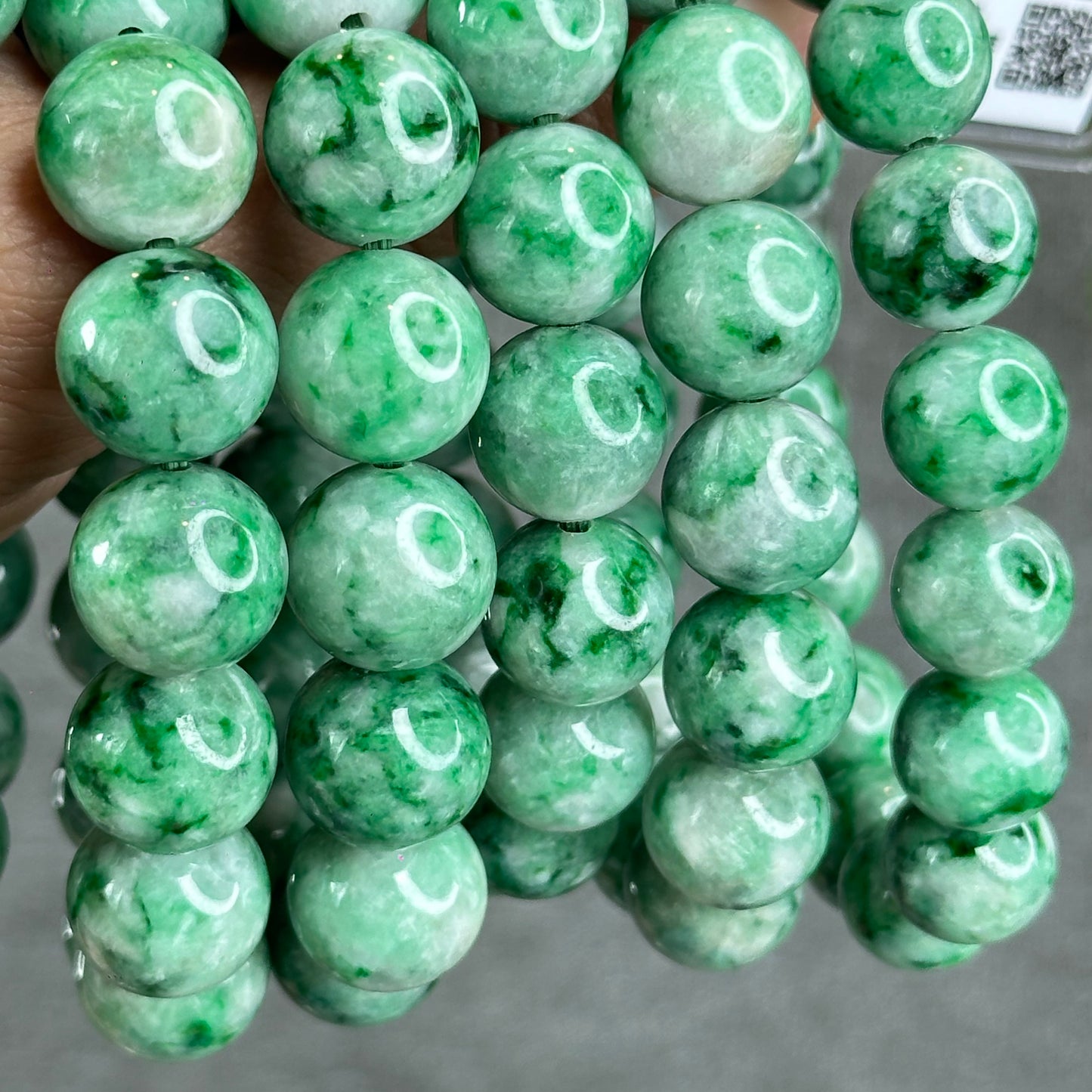 Natural Apple Green Jadeite Jade VIP Bracelet Size 12 mm
