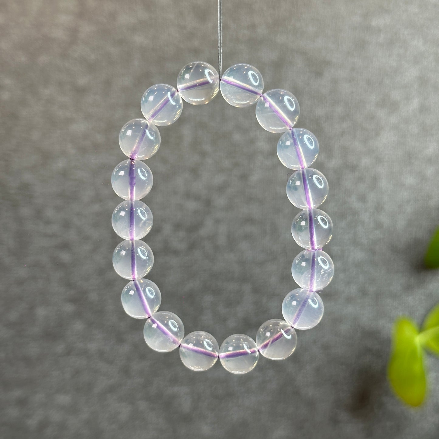 Natural Lavender Moon Quartz Bracelet Size 10.5 mm